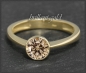 Preview: Gold Ring mit 0,71ct Brillant, champagner & VS1